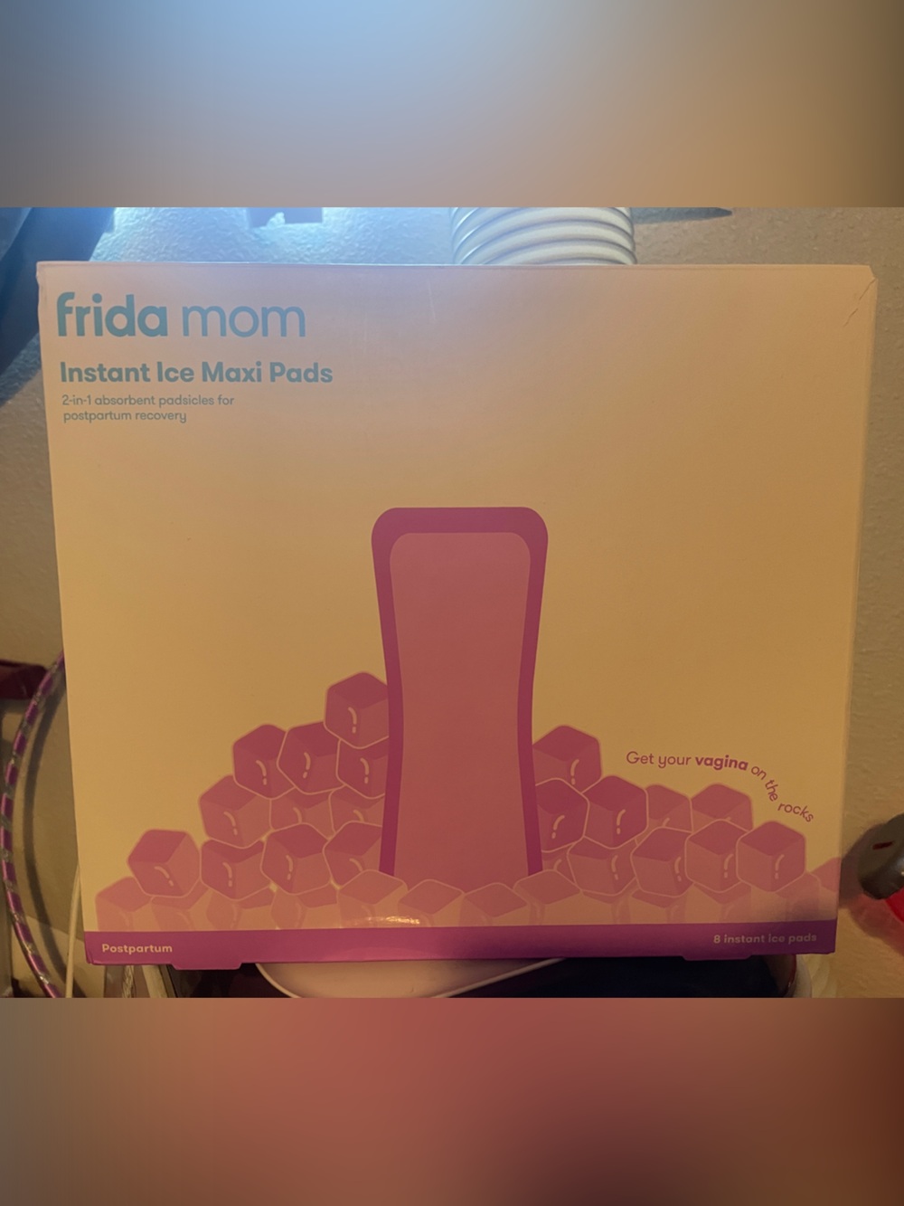Pink Instant Ice Maxi Pads - Postpartum Cooling Relief 3 BOXES